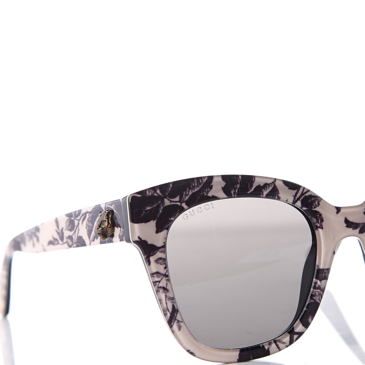 Gucci Acetate Herbarium Print Square Frame Sunglasses GG0029S White 7 of 7