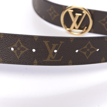 Louis Vuitton OUIS VUITTON Monogram Epi 35mm LV Circle Reversible Belt 90 36 Black 5 of 5