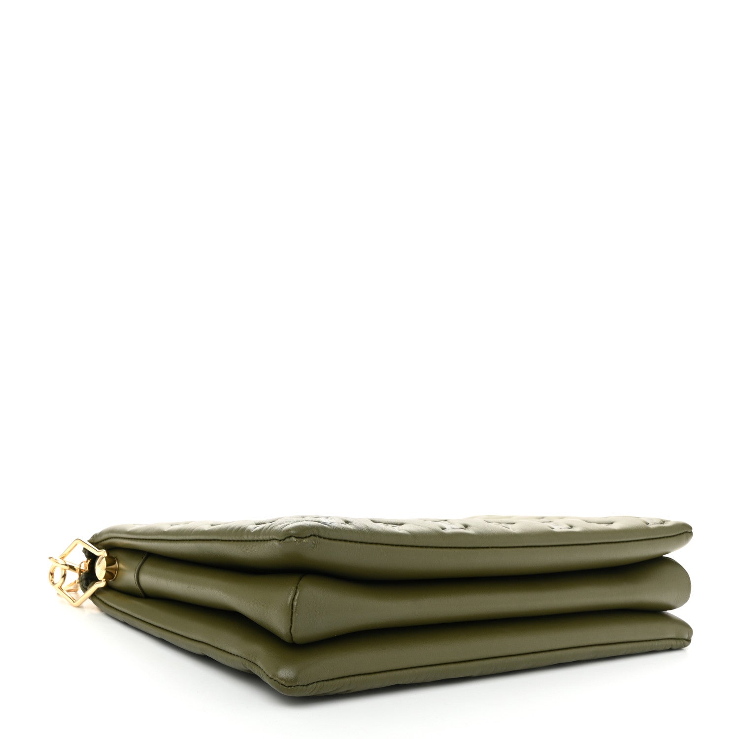 Louis Vuitton Lambskin Embossed Monogram Coussin MM Khaki 4 of 10