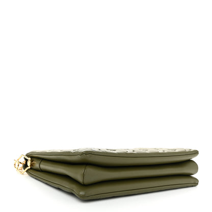 Louis Vuitton Lambskin Embossed Monogram Coussin MM Khaki 4 of 10