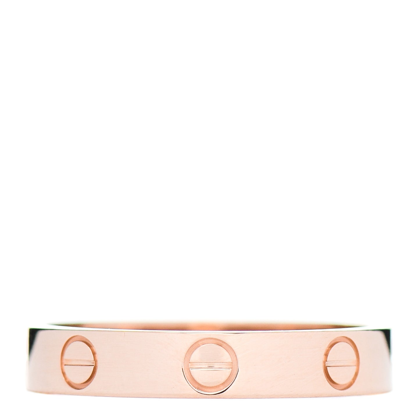 18K Pink Gold 3.5mm LOVE Wedding Band Ring 56 7.5