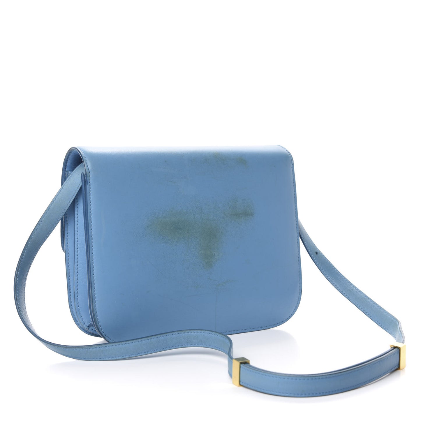 Box Calfskin Medium Classic Box Flap Bag Blue
