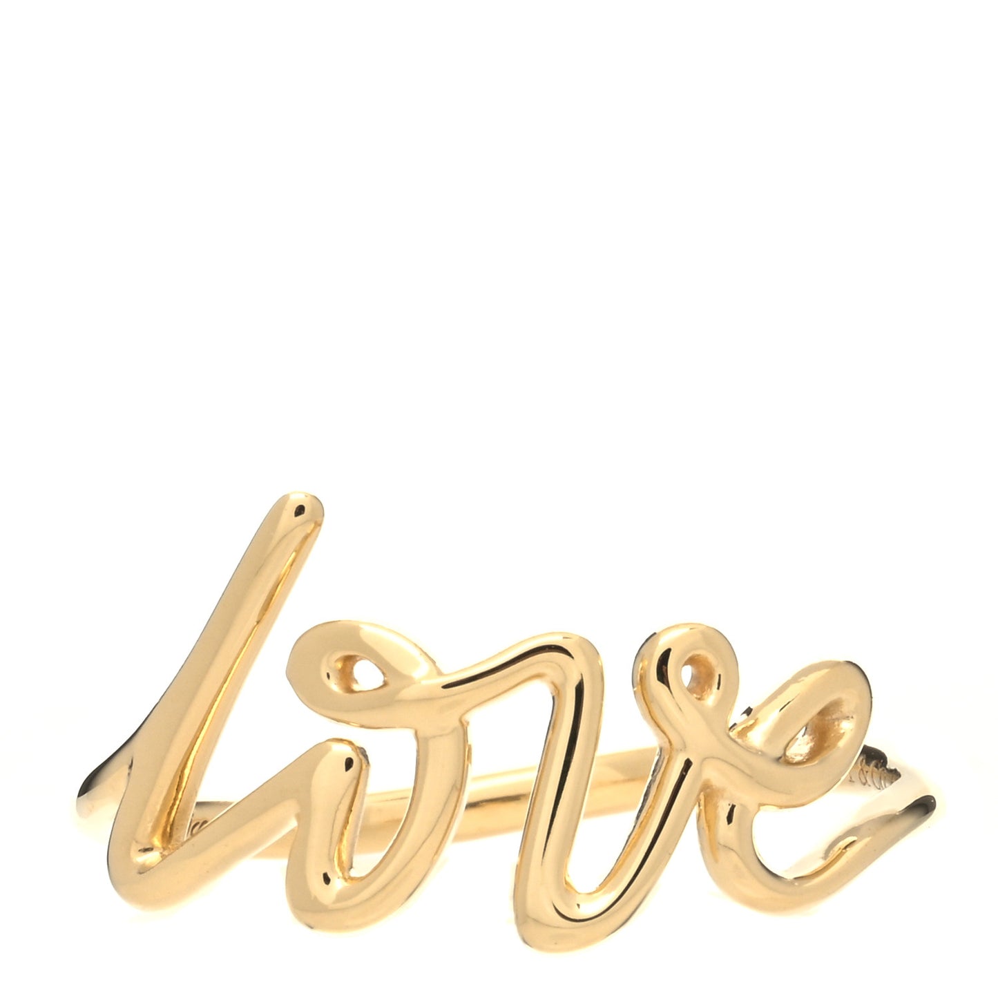 18K Yellow Gold Paloma's Graffiti Love Ring 57 8