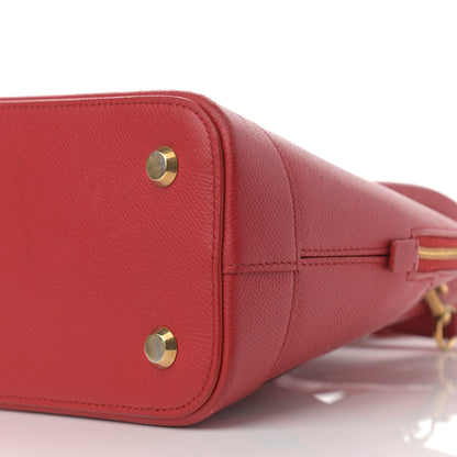 Balenciaga Signature Grained Calfskin Logo S Ville Top Handle Bag Rouge Lantern Black 10 of 15