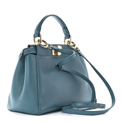 Fendi Nappa Mini Peekaboo Iconic Satchel Pound 3 of 13