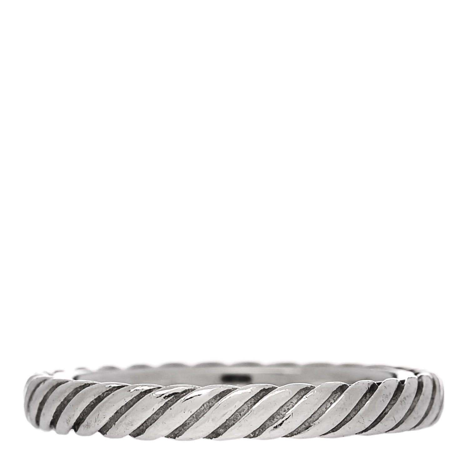 David Yurman Sterling Silver Stackable Cable Ring 49 5 3 of 4