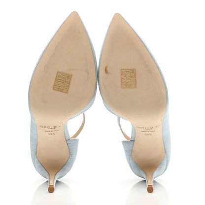 Jimmy Choo Moire Fabric Crystal Lucy 85 Pumps 39.5 Something Blue 5 of 7