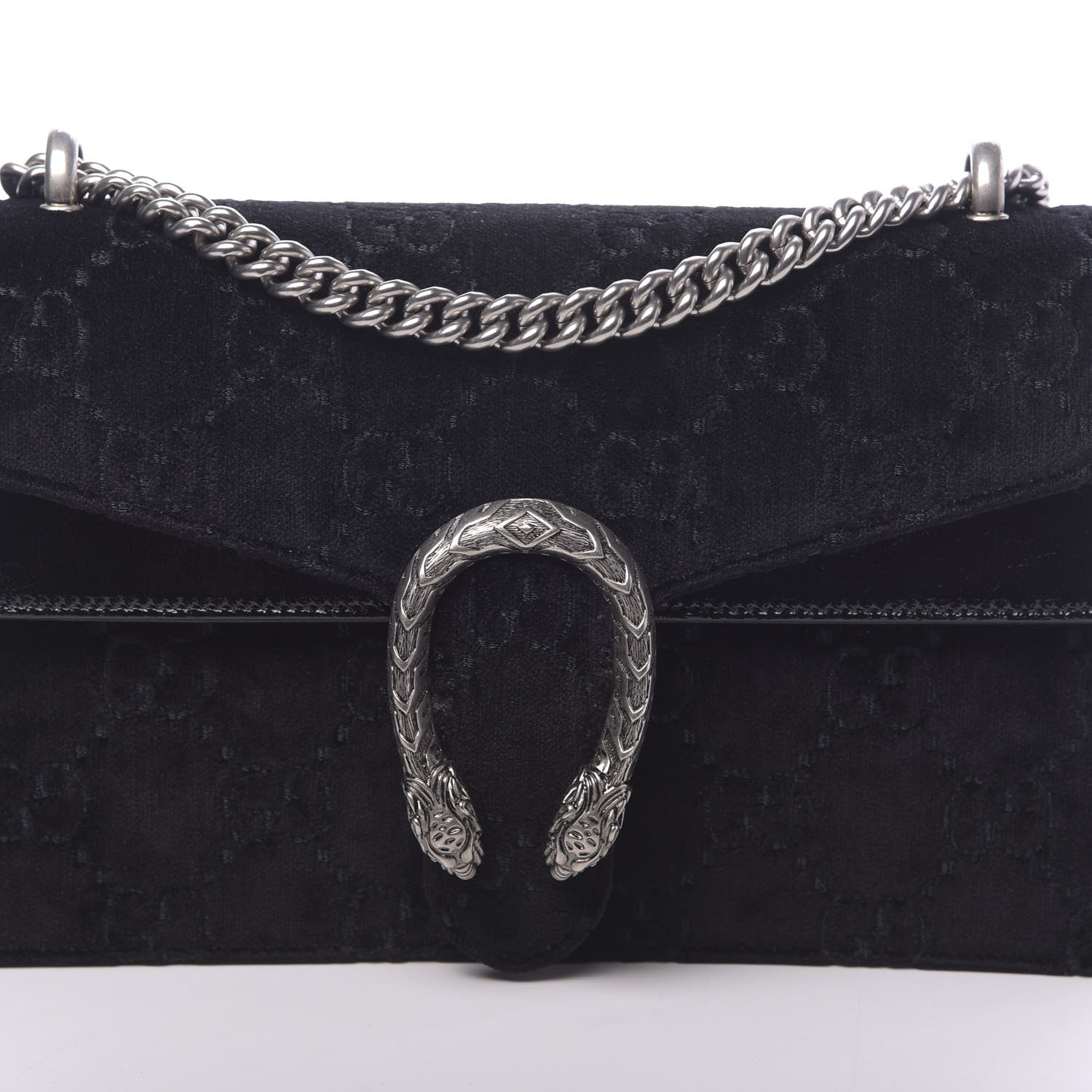 Gucci Velvet GG Monogram Small Dionysus Shoulder Bag Black 10 of 10