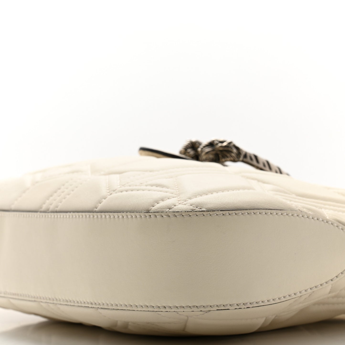 Calfskin Web Quilted Small Dionysus Hobo White