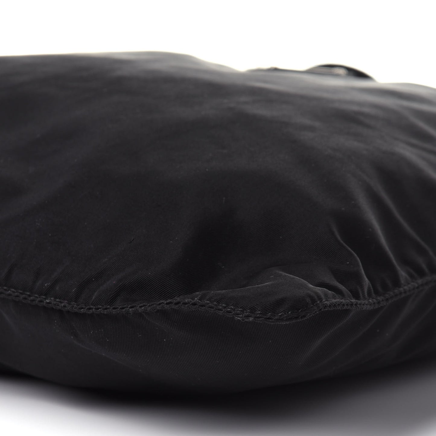 Nylon Flat Messenger Bag Black