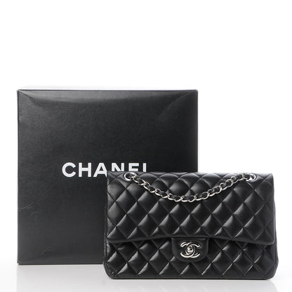 Chanel Lambskin Quilted Medium Double Flap Black 7 of 7