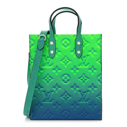 Louis Vuitton Taurillon Illusion Sac Plat XS Bleu Vert 1 of 9