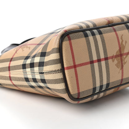 Burberry Haymarket Check Small Tote Chocolate 6 of 11