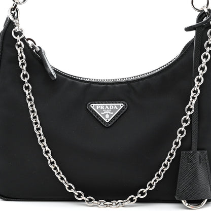 Prada Nylon Re-Edition 2005 Shoulder Bag Black 7 of 9