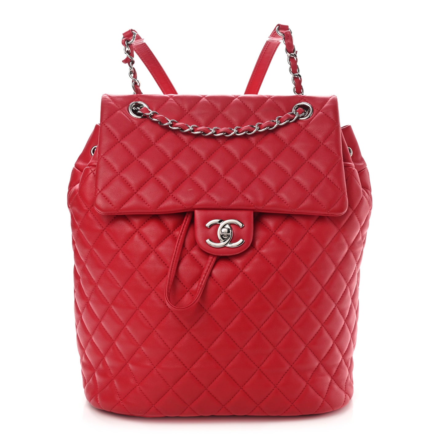 Lambskin Quilted Large Urban Spirit Backpack Red