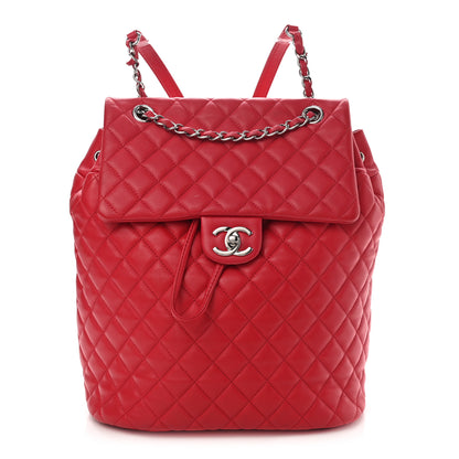 Chanel Lambskin Quilted Large Urban Spirit Backpack Red 1 of 11