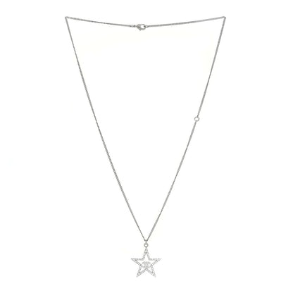 Chanel Ruthenium Crystal Star CC Necklace Iridescent Pink 3 of 7