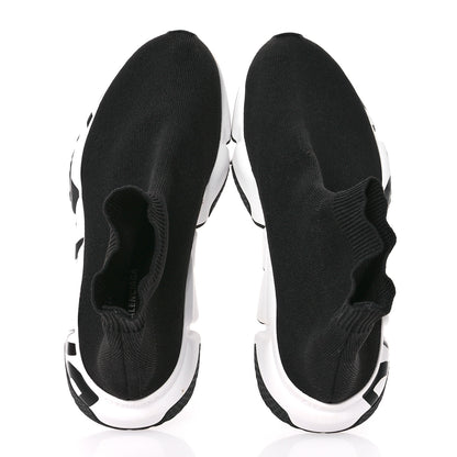 Balenciaga Neoprene Knit Womens Speed Graffiti Sneakers 36 Black White 2 of 8