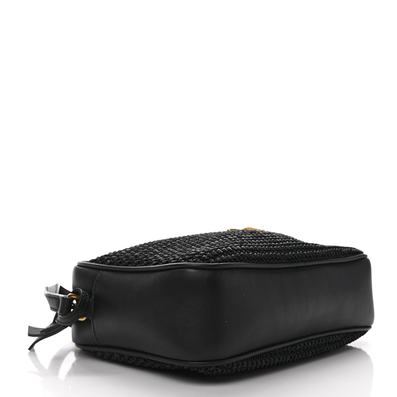 Saint Laurent Raffia Canvas Monogram Lou Camera Bag Black 4 of 10