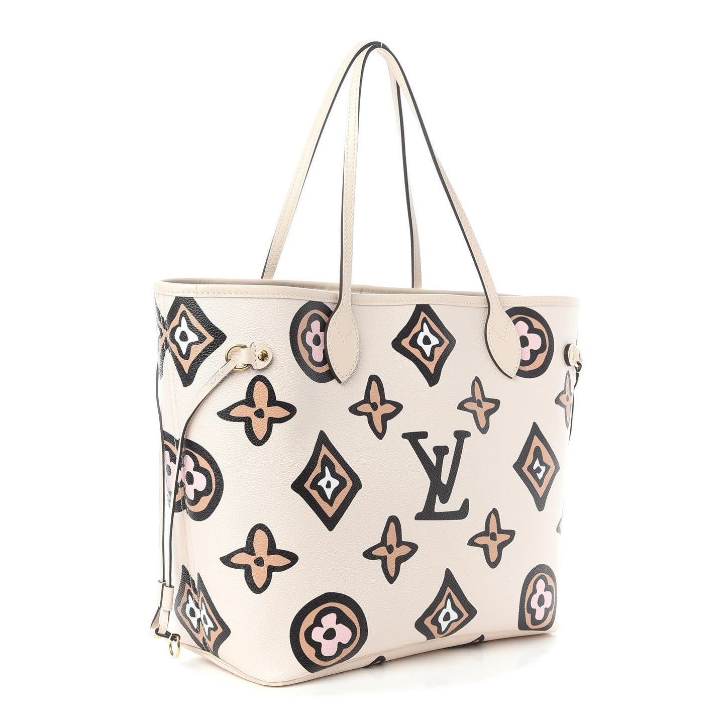 Monogram Giant Wild At Heart Neverfull MM Creme