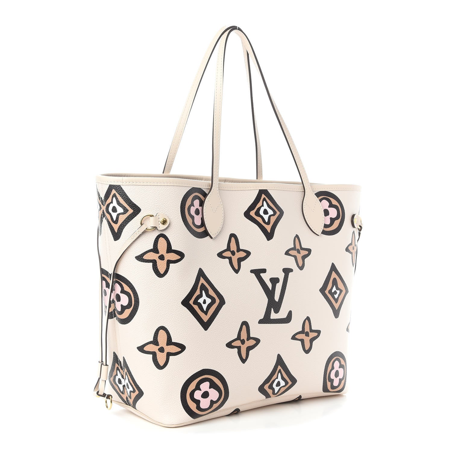 Louis Vuitton Monogram Giant Wild At Heart Neverfull MM Creme 4 of 9