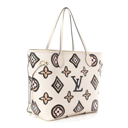 Louis Vuitton Monogram Giant Wild At Heart Neverfull MM Creme 4 of 9