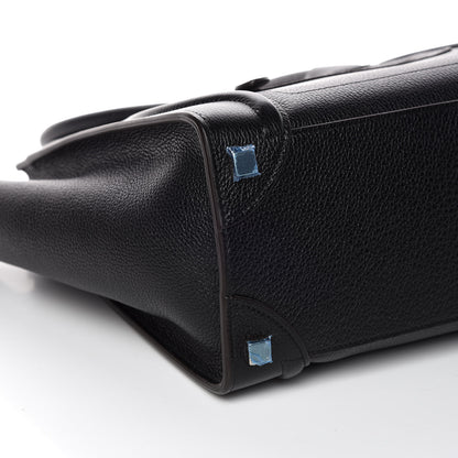 Celine Drummed Calfskin Micro Luggage Black 5 of 8