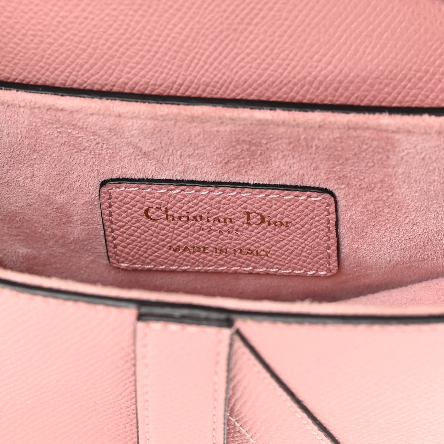 Grained Calfskin Mini Saddle Bag With Strap Pink