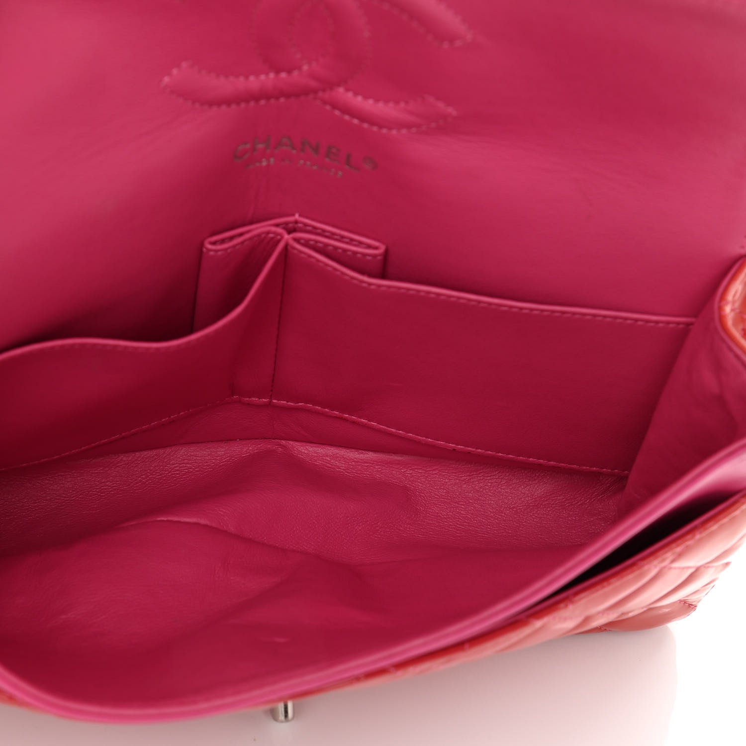 Chanel Patent Quilted Medium Double Flap Fuchsia 5 of 10