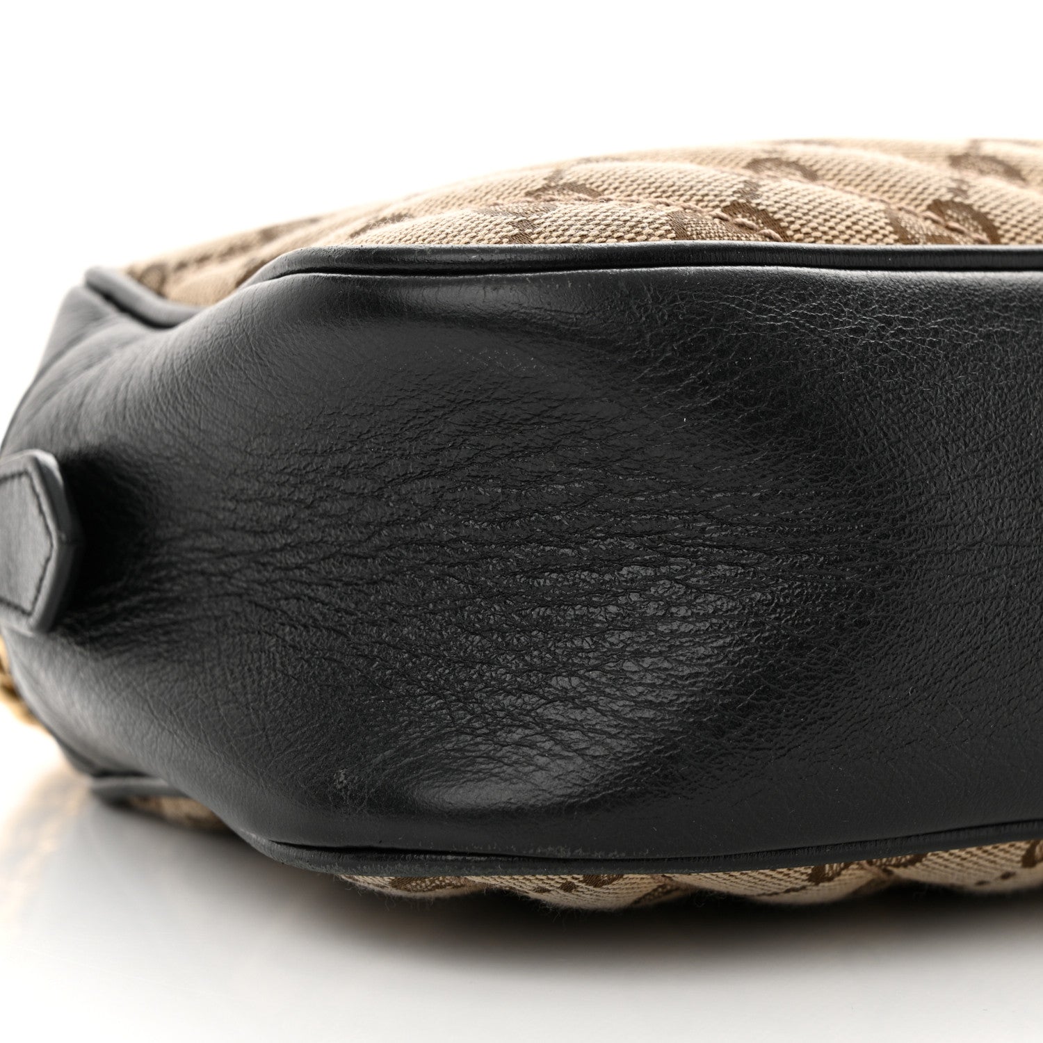 Gucci Monogram Matelasse Diagonal Small GG Marmont Chain Shoulder Bag Beige Black 9 of 15