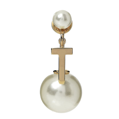 Christian Dior Pearl My ABCDior T Tribale Earring Gold 1 of 4