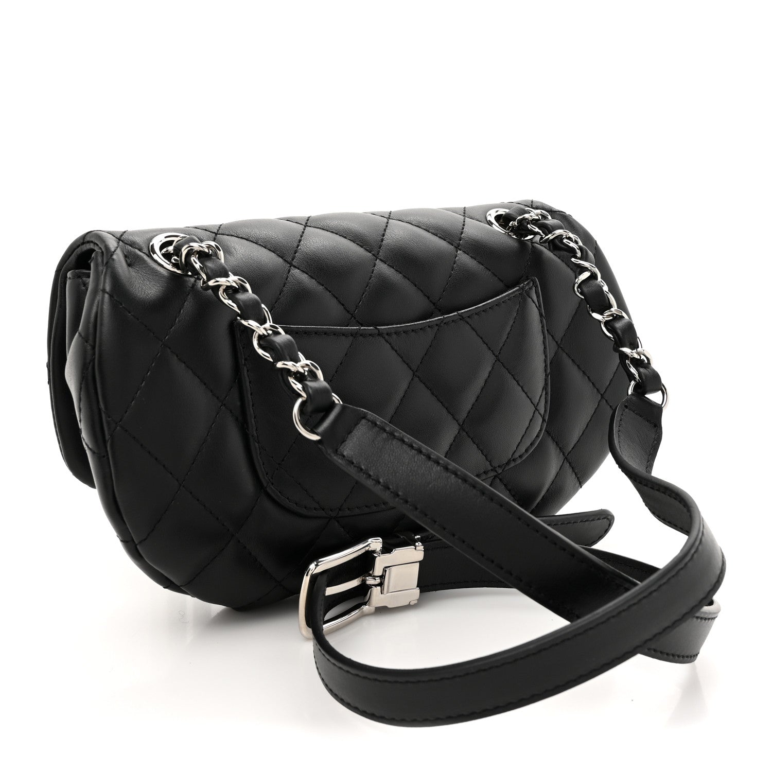 Chanel Calfskin Quilted CC Uniform Flap Belt Bag Black 3 of 10