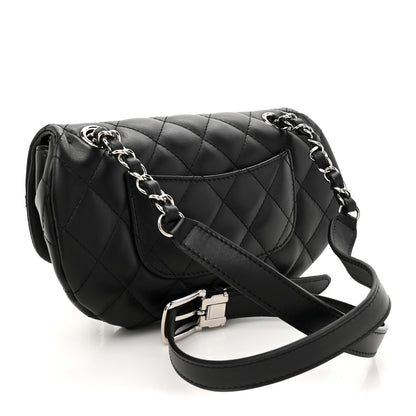 Chanel Calfskin Quilted CC Uniform Flap Belt Bag Black 3 of 10