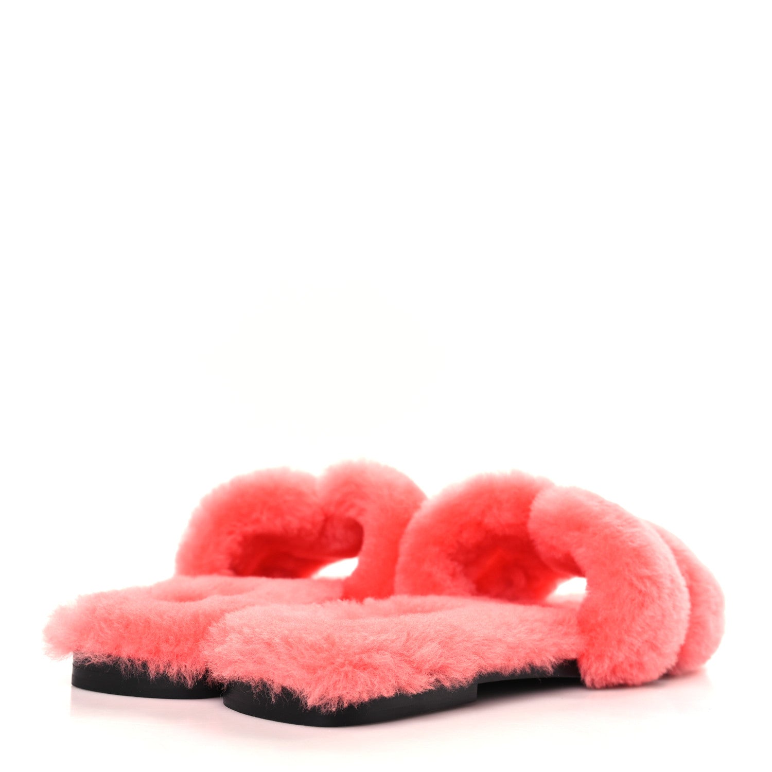 Hermes Woolskin Oran Sandals 37.5 Rose Du Desert 4 of 8