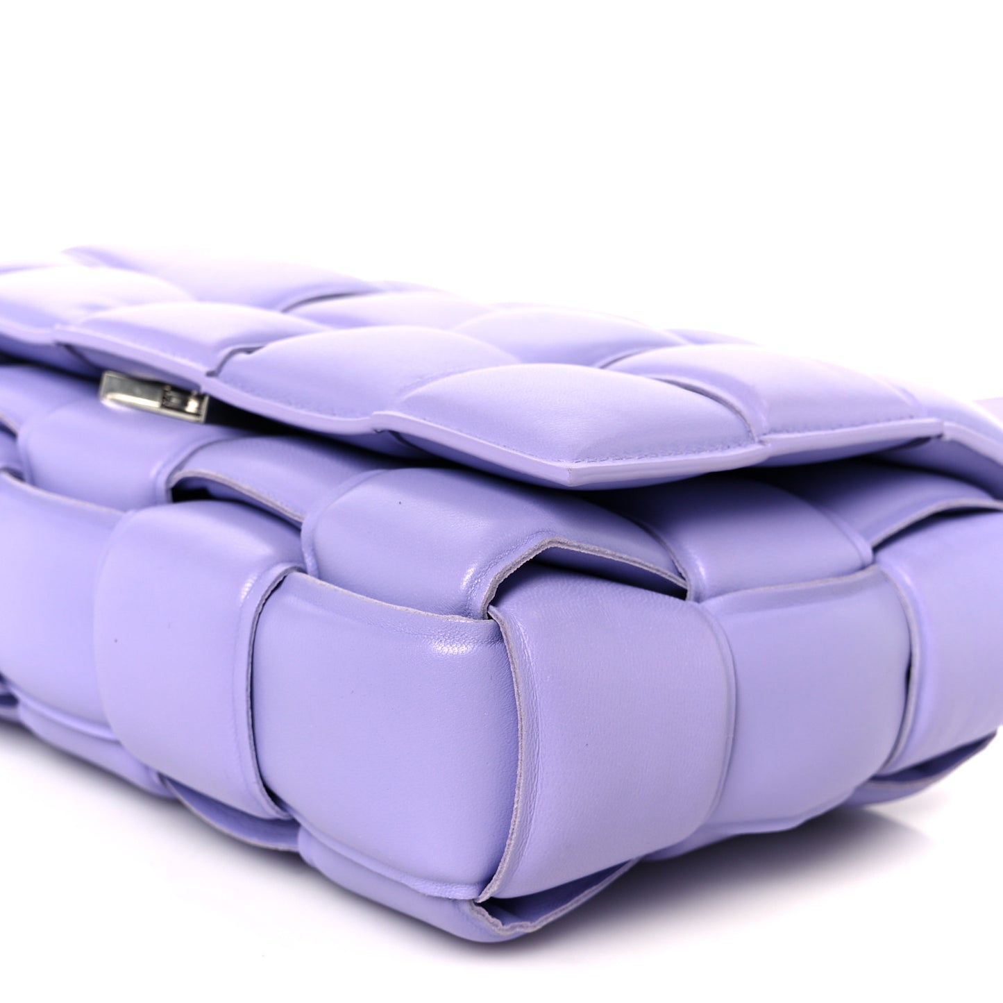 Nappa Maxi Intreccio Padded Cassette Crossbody Bag Wisteria