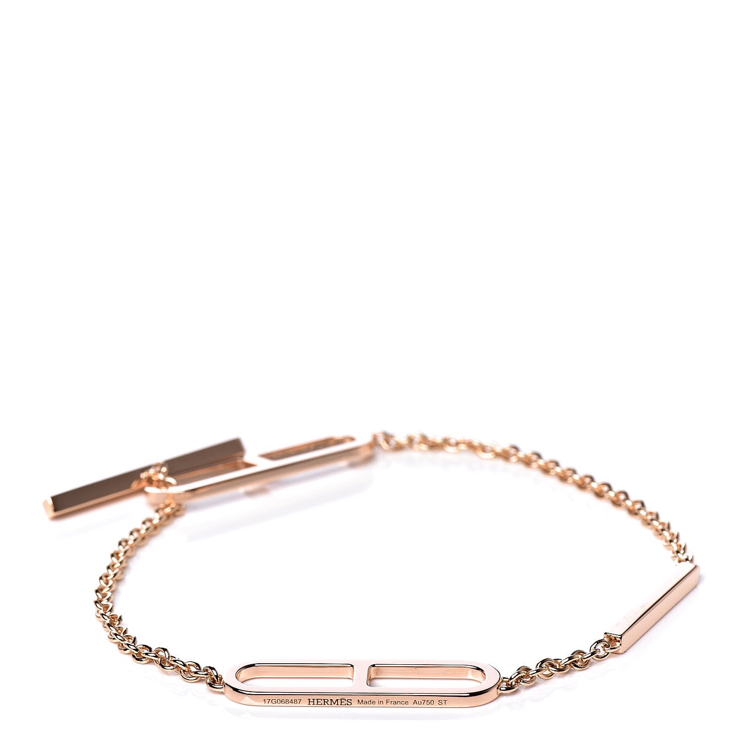 Hermes 18K Rose Gold PM Ever Chaine D'Ancre Bracelet SH 1 of 6