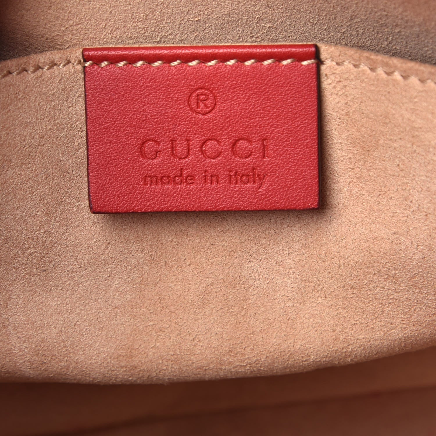 Gucci GG Supreme Monogram Mini Chain Shoulder Bag Beige Blue Hibiscus Red 6 of 11