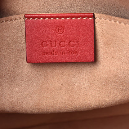 Gucci GG Supreme Monogram Mini Chain Shoulder Bag Beige Blue Hibiscus Red 6 of 11