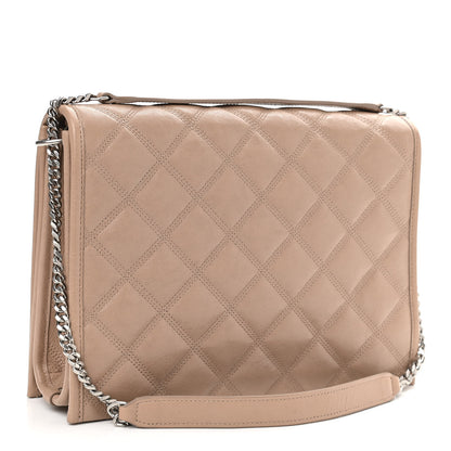 Saint Laurent Lambskin Quilted Small Becky Chain Bag Gold Sand 3 of 10