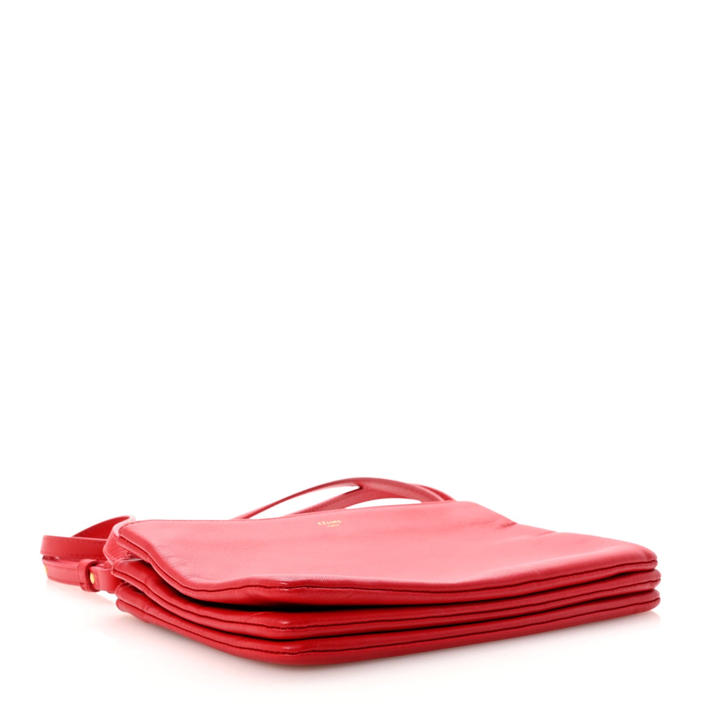 Lambskin Small Trio Crossbody Bag Red