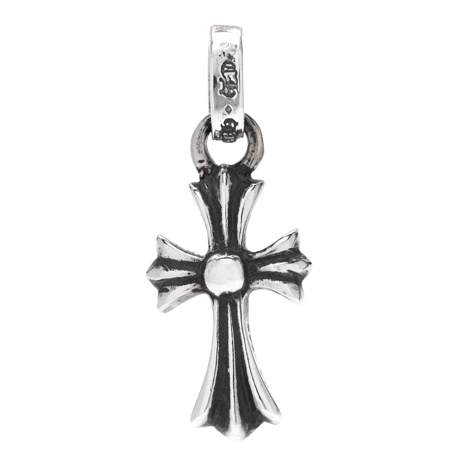 Chrome Hearts Sterling Silver Baby Fat Cross Single Earring 1 of 5