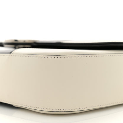 Gucci Senna Calfskin Lines Petite GG Top Handle Shoulder Bag Black Mystic White 10 of 11