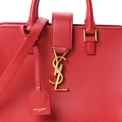 Saint Laurent Calfskin Baby Monogram Cabas Red 8 of 10