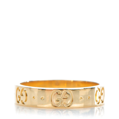 Gucci 18K Yellow Gold 4mm Icon Thin Band Ring 51 5.75 1 of 6