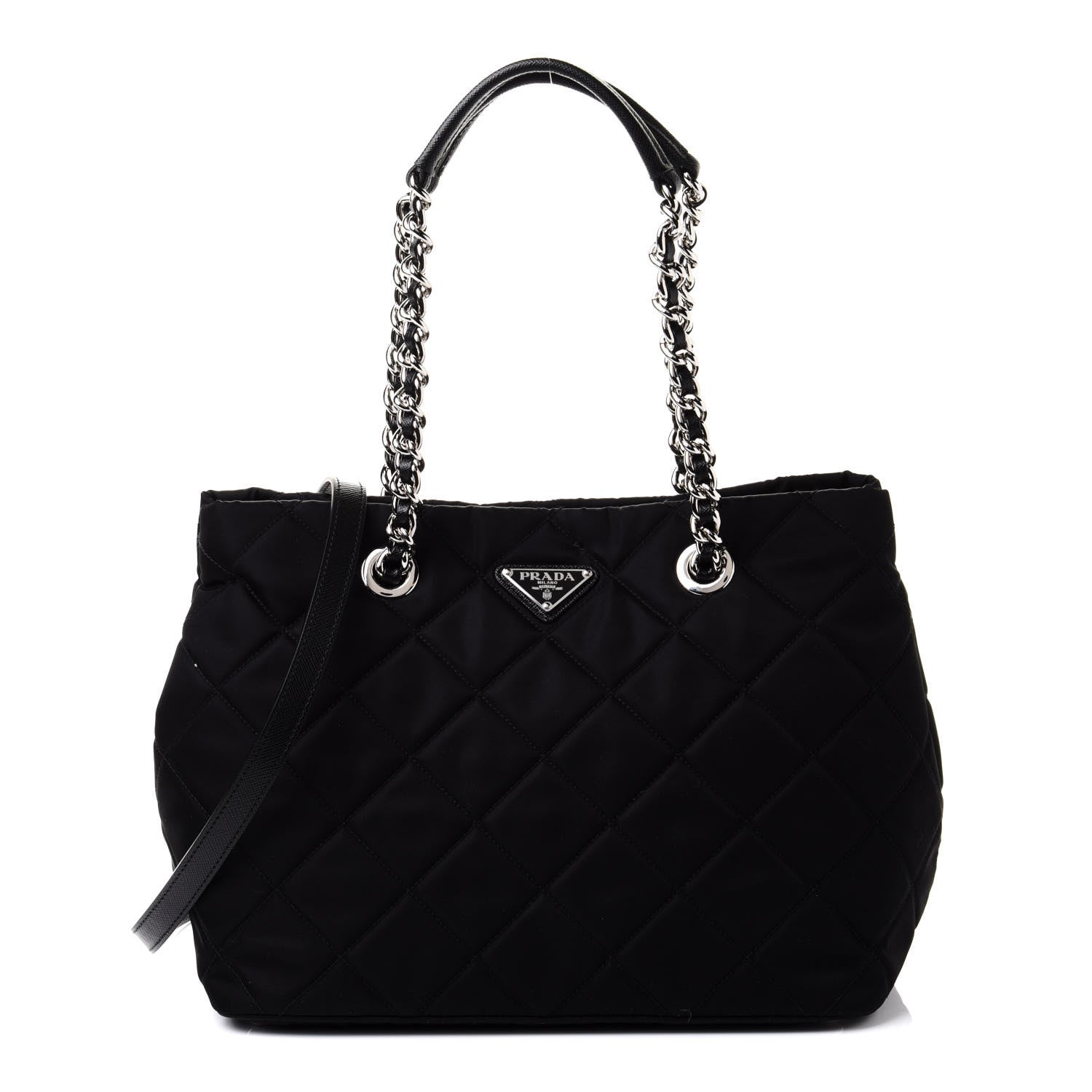 Prada Tessuto Nylon Quilted Shopping Tote Black 1 of 9