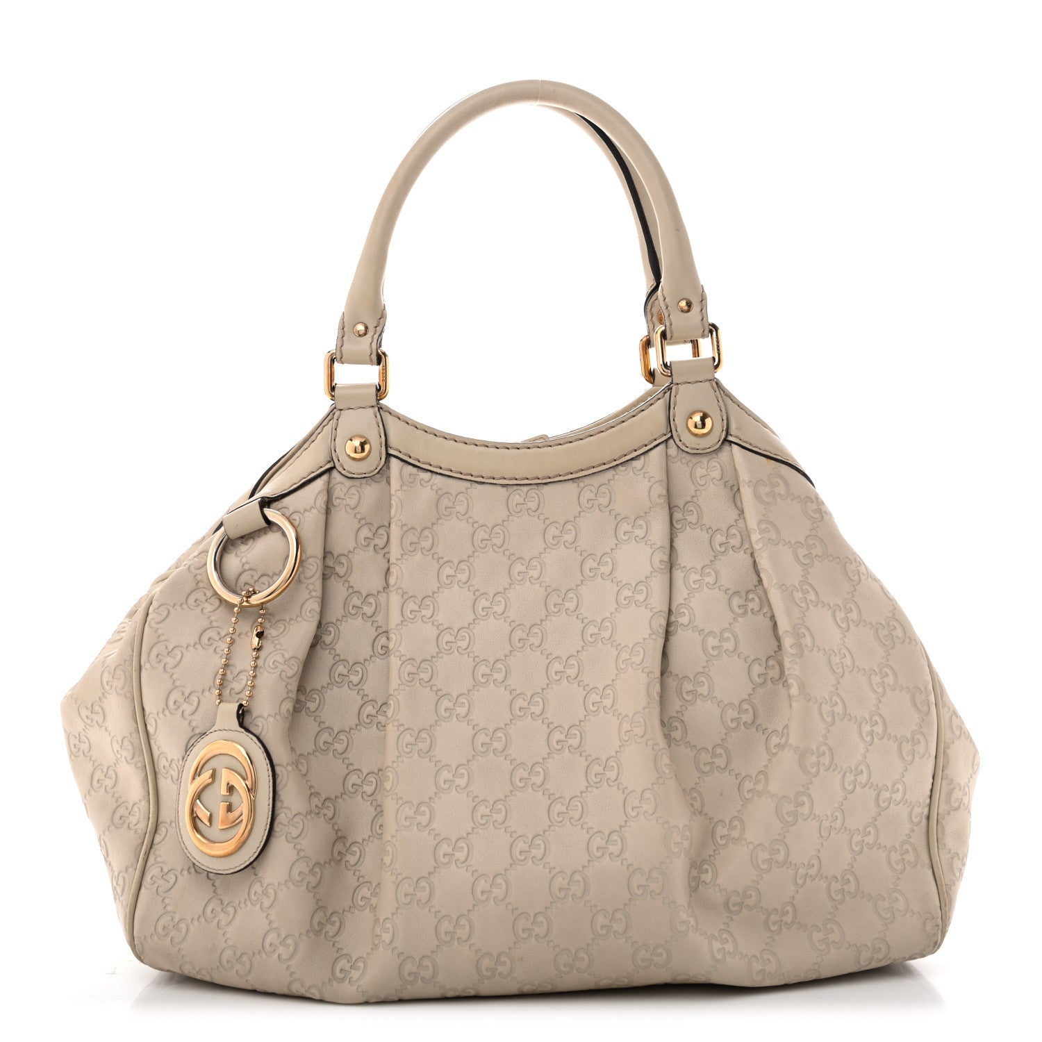 Gucci Guccissima Medium Sukey Tote Mystic White 1 of 17