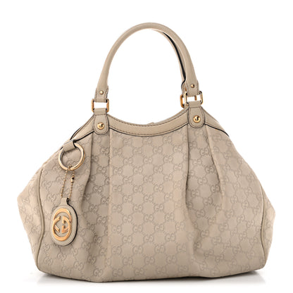 Gucci Guccissima Medium Sukey Tote Mystic White 1 of 17