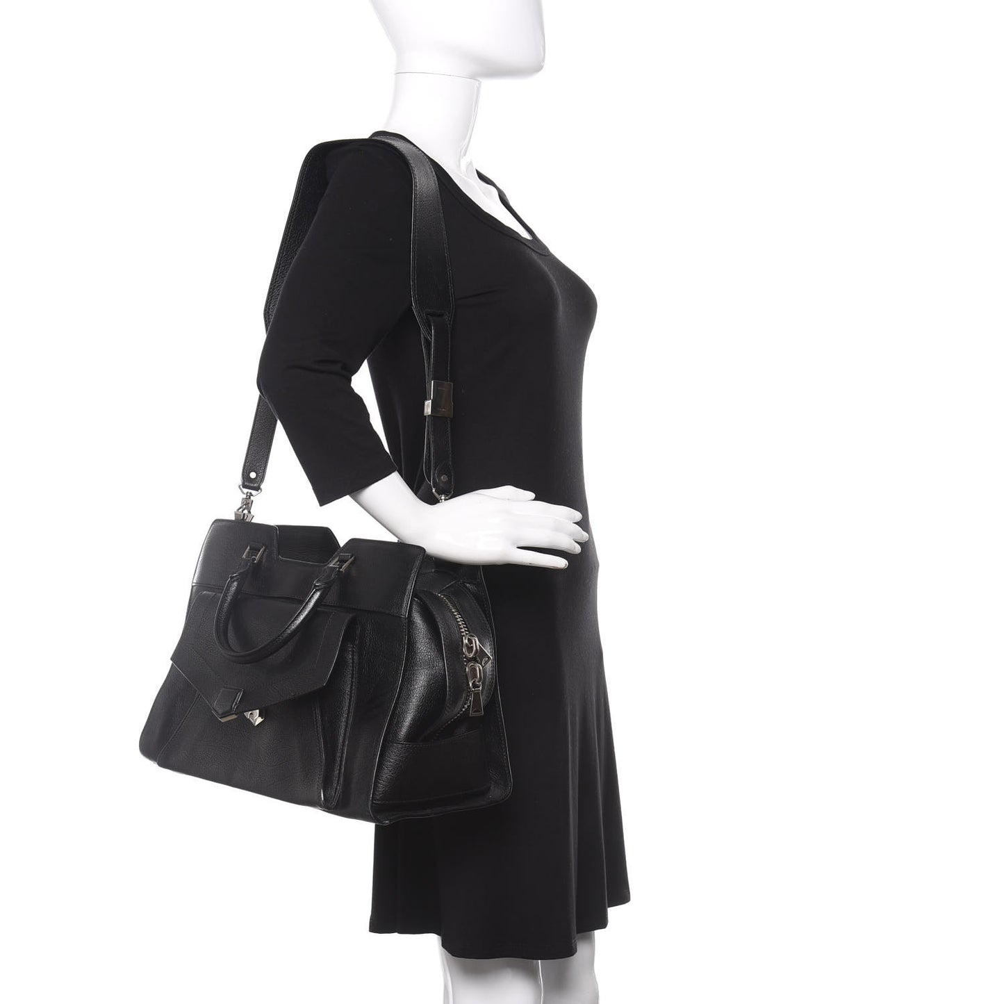 Vacchetta Calfskin Small PS13 Satchel Black