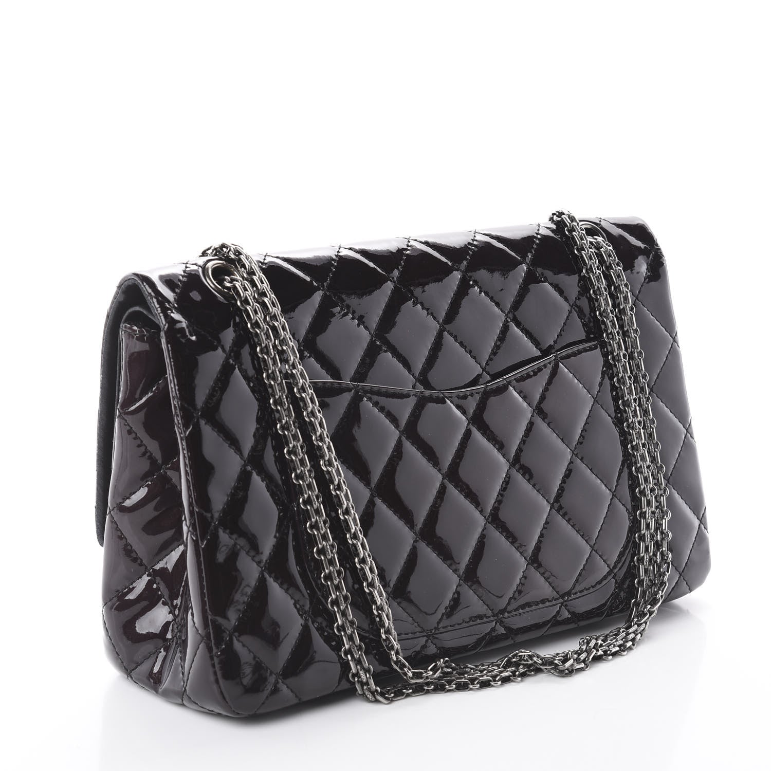 Chanel Patent Quilted 2.55 Reissue 227 Flap Prune 2 of 9