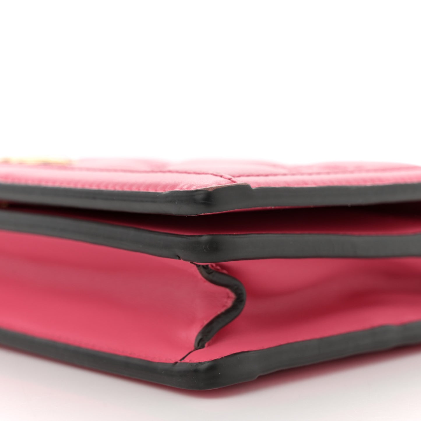 Calfskin GG Matelasse Chain Wallet Rhodamine Pink